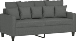 vidaXL - Tweezitsbank - 140 - cm - stof - donkergrijs