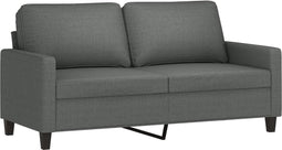 vidaXL - Tweezitsbank - 140 - cm - stof - donkergrijs