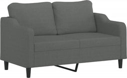 vidaXL - Tweezitsbank - 140 - cm - stof - donkergrijs
