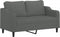 vidaXL - Tweezitsbank - 140 - cm - stof - donkergrijs