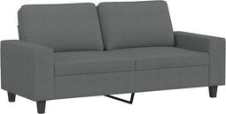 vidaXL - Tweezitsbank - 140 - cm - stof - donkergrijs