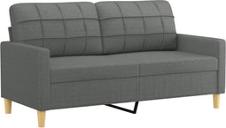 vidaXL - Tweezitsbank - 140 - cm - stof - donkergrijs