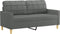 vidaXL - Tweezitsbank - 140 - cm - stof - donkergrijs
