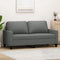 vidaXL - Tweezitsbank - 140 - cm - stof - donkergrijs