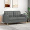 vidaXL - Tweezitsbank - 140 - cm - stof - donkergrijs