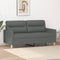 vidaXL - Tweezitsbank - 140 - cm - stof - donkergrijs