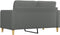 vidaXL - Tweezitsbank - 140 - cm - stof - donkergrijs