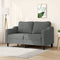 vidaXL - Tweezitsbank - 140 - cm - stof - donkergrijs