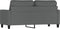 vidaXL - Tweezitsbank - 140 - cm - stof - donkergrijs