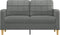 vidaXL - Tweezitsbank - 140 - cm - stof - donkergrijs