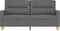 vidaXL - Tweezitsbank - 140 - cm - stof - donkergrijs