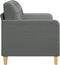 vidaXL - Tweezitsbank - 140 - cm - stof - donkergrijs