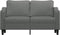vidaXL - Tweezitsbank - 140 - cm - stof - donkergrijs