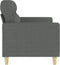 vidaXL - Tweezitsbank - 140 - cm - stof - donkergrijs