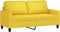 vidaXL - Tweezitsbank - 140 - cm - stof - lichtgeel