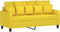 vidaXL - Tweezitsbank - 140 - cm - stof - lichtgeel