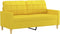 vidaXL - Tweezitsbank - 140 - cm - stof - lichtgeel