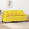 vidaXL - Tweezitsbank - 140 - cm - stof - lichtgeel
