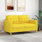 vidaXL - Tweezitsbank - 140 - cm - stof - lichtgeel