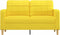 vidaXL - Tweezitsbank - 140 - cm - stof - lichtgeel