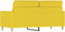 vidaXL - Tweezitsbank - 140 - cm - stof - lichtgeel