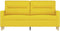 vidaXL - Tweezitsbank - 140 - cm - stof - lichtgeel
