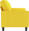 vidaXL - Tweezitsbank - 140 - cm - stof - lichtgeel