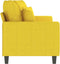 vidaXL - Tweezitsbank - 140 - cm - stof - lichtgeel