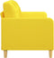 vidaXL - Tweezitsbank - 140 - cm - stof - lichtgeel