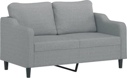 vidaXL - Tweezitsbank - 140 - cm - stof - lichtgrijs