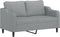 vidaXL - Tweezitsbank - 140 - cm - stof - lichtgrijs