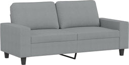 vidaXL - Tweezitsbank - 140 - cm - stof - lichtgrijs