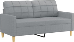vidaXL - Tweezitsbank - 140 - cm - stof - lichtgrijs