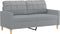vidaXL - Tweezitsbank - 140 - cm - stof - lichtgrijs