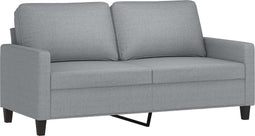 vidaXL - Tweezitsbank - 140 - cm - stof - lichtgrijs