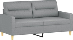 vidaXL - Tweezitsbank - 140 - cm - stof - lichtgrijs