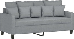 vidaXL - Tweezitsbank - 140 - cm - stof - lichtgrijs