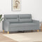 vidaXL - Tweezitsbank - 140 - cm - stof - lichtgrijs