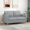 vidaXL - Tweezitsbank - 140 - cm - stof - lichtgrijs
