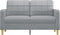 vidaXL - Tweezitsbank - 140 - cm - stof - lichtgrijs