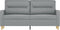 vidaXL - Tweezitsbank - 140 - cm - stof - lichtgrijs
