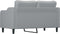 vidaXL - Tweezitsbank - 140 - cm - stof - lichtgrijs