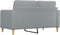 vidaXL - Tweezitsbank - 140 - cm - stof - lichtgrijs