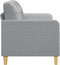 vidaXL - Tweezitsbank - 140 - cm - stof - lichtgrijs