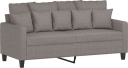 vidaXL - Tweezitsbank - 140 - cm - stof - taupe