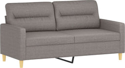 vidaXL - Tweezitsbank - 140 - cm - stof - taupe
