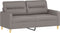 vidaXL - Tweezitsbank - 140 - cm - stof - taupe