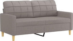 vidaXL - Tweezitsbank - 140 - cm - stof - taupe