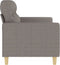 vidaXL - Tweezitsbank - 140 - cm - stof - taupe