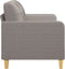 vidaXL - Tweezitsbank - 140 - cm - stof - taupe